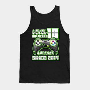 10th Birthday Gamer 10 Year Old Bday Boy Ten Son Tank Top